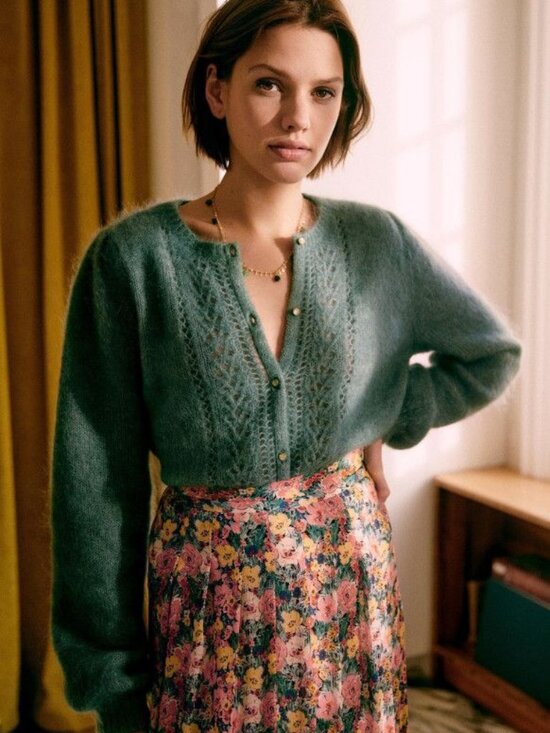 Sezane Sweaters - Sézane Egide Cardigan in Jade